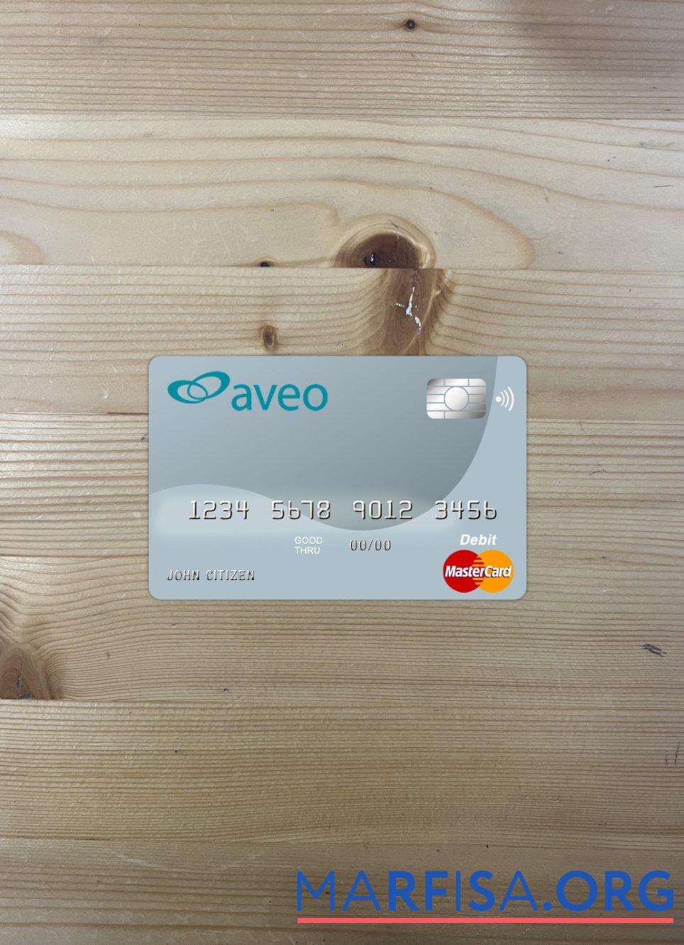 Downloadable Australia Aveo bank master card photolook front template